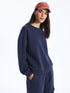 LC Waikiki Crew Neck Oversize Women's Thick Sweatshirt